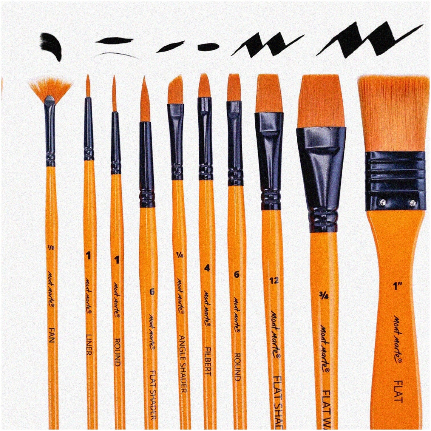 Artistic Brush Variety Pack, 10 Brushes, Acrylic Painting