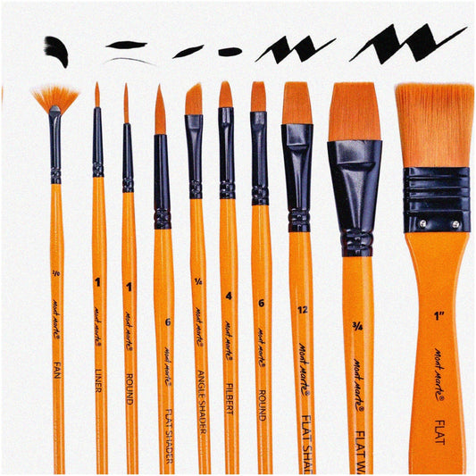 Artistic Brush Variety Pack, 10 Brushes, Acrylic Painting