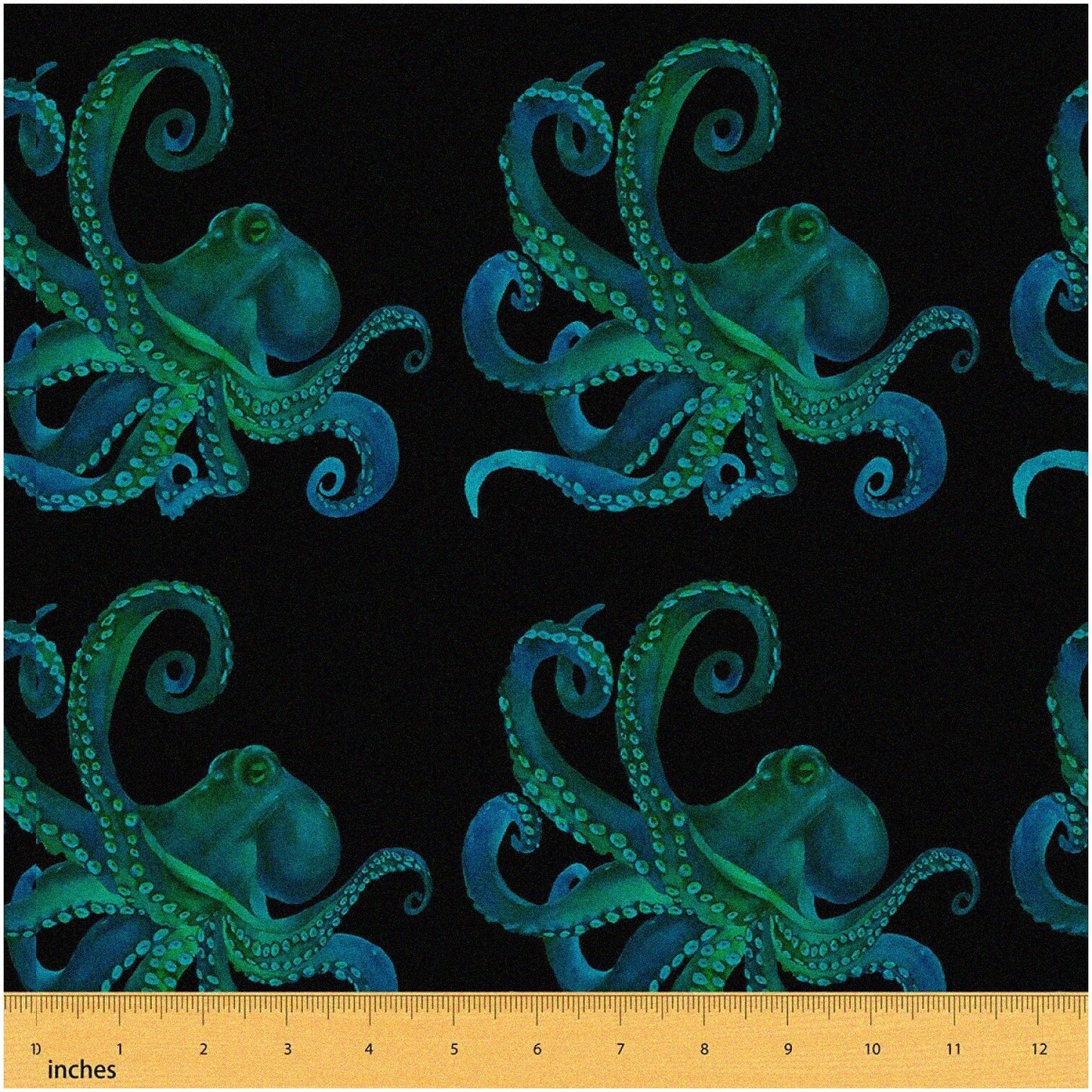 Ocean Theme Upholstery Fabric Blue 36x59 inches