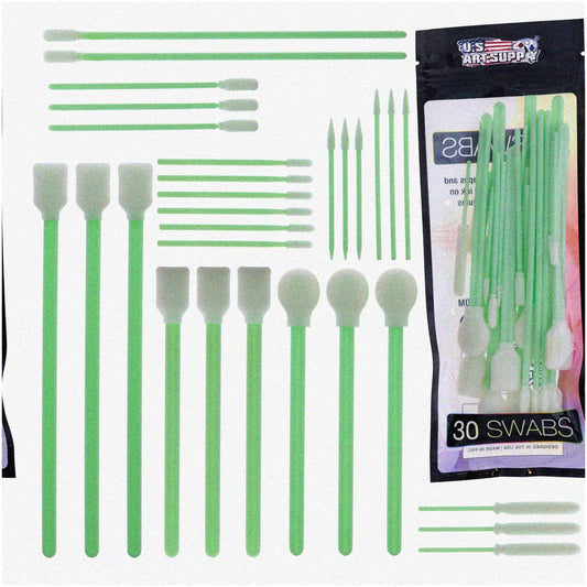 30 Foam Tip Brushes for Alcohol Ink Art Assorted Shapes and Sizes