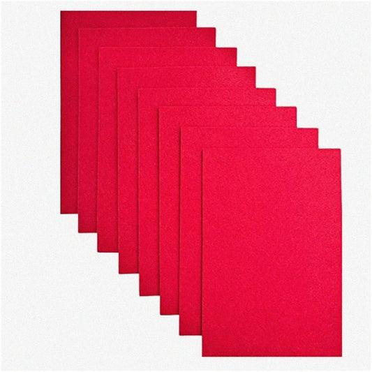 Vibrant Red Felt Sheets 8"x12" 2mm Thickness