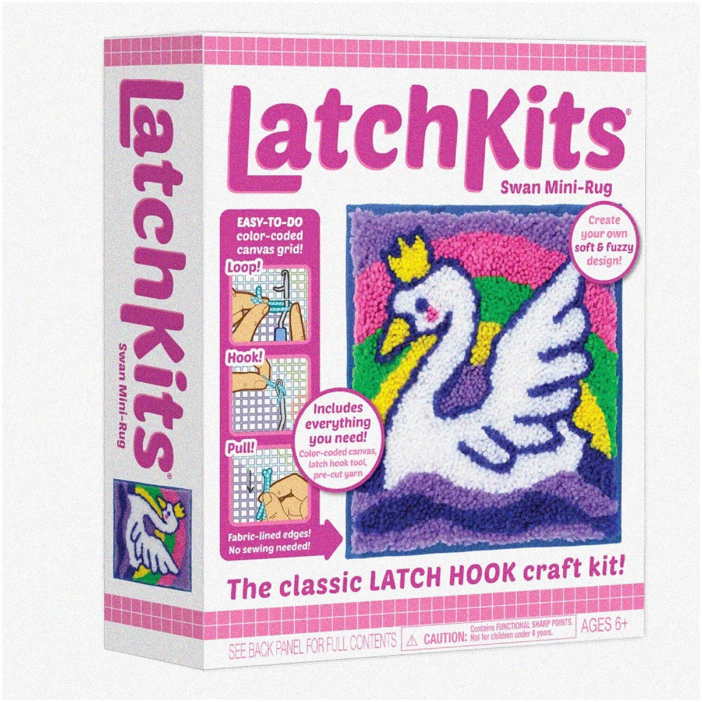 Mini-Rug Latch Hook Kit with Canvas and Yarn