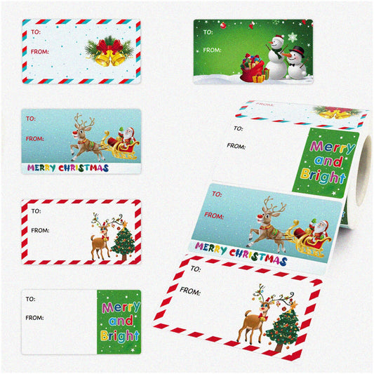 Festive Labels 250 Pcs Holiday Gift Tags & Stickers