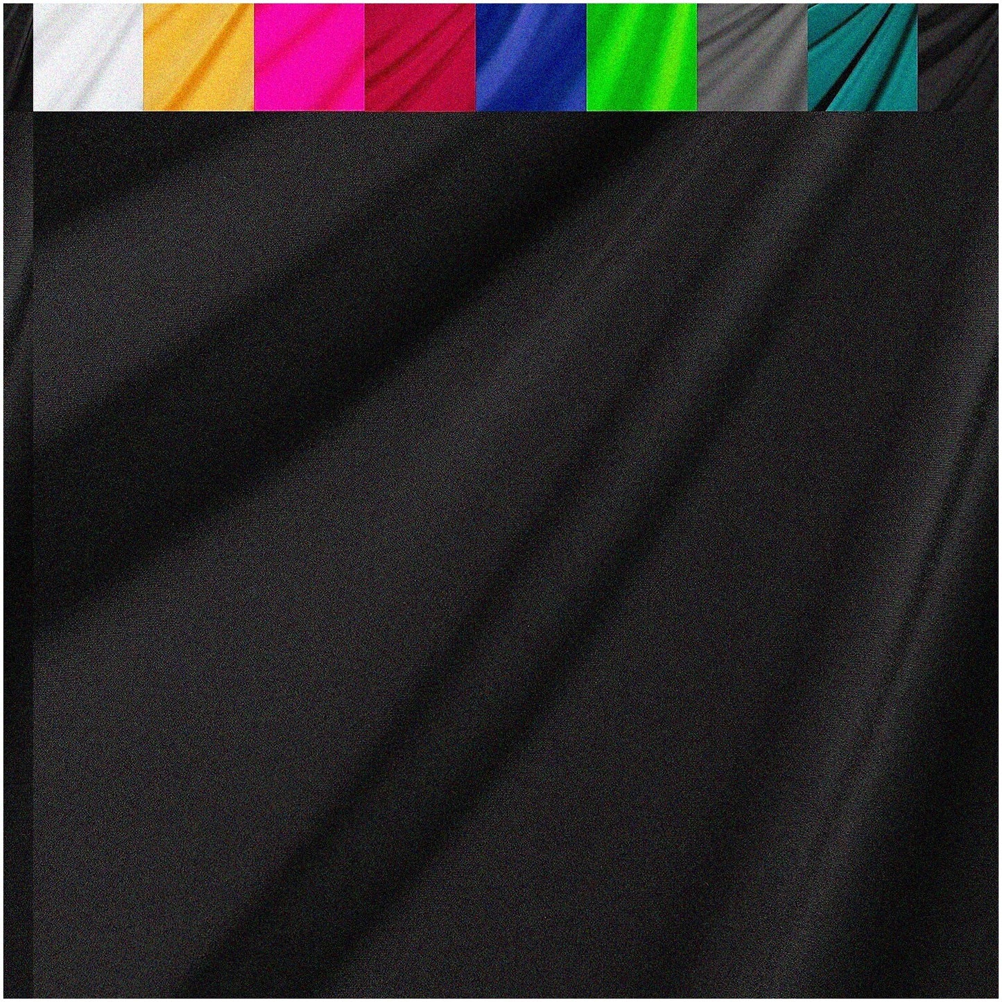 Black 230 GSM 4-Way Stretch Nylon Spandex Fabric, 3 Yards