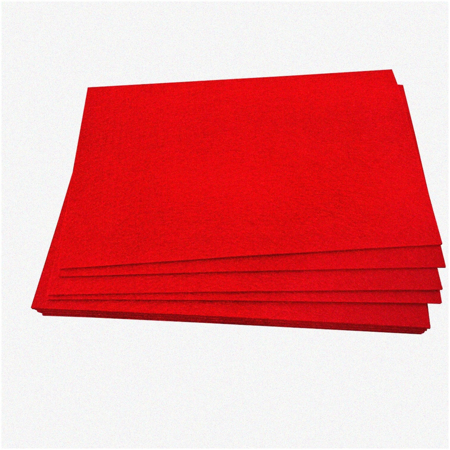 2mm Thick Felt Sheets Red 12pcs 7x11.3 Inches