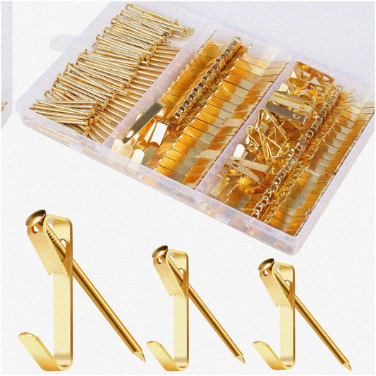 Picture Hanging Kit 184 Pieces Metal Hooks Nails