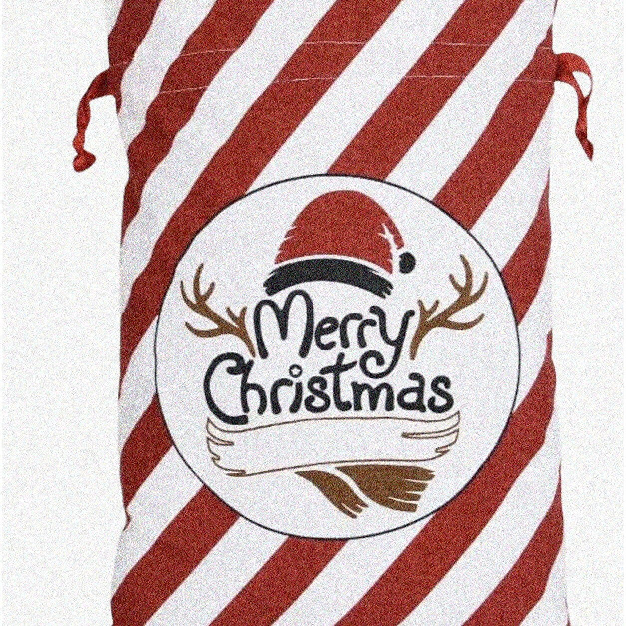 Candy Cane XL Gift Sack Red 17.5x24.5 inches