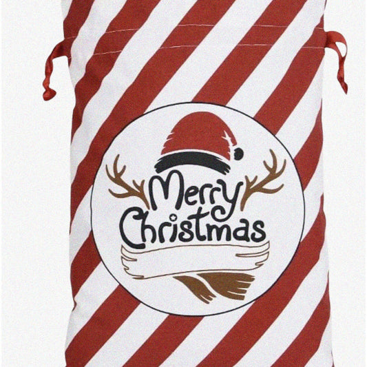 Candy Cane XL Gift Sack Red 17.5x24.5 inches
