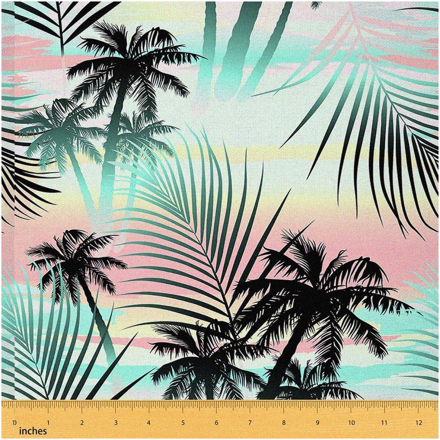 Tropical Tie Dye Palms Fabric 108x59 inches