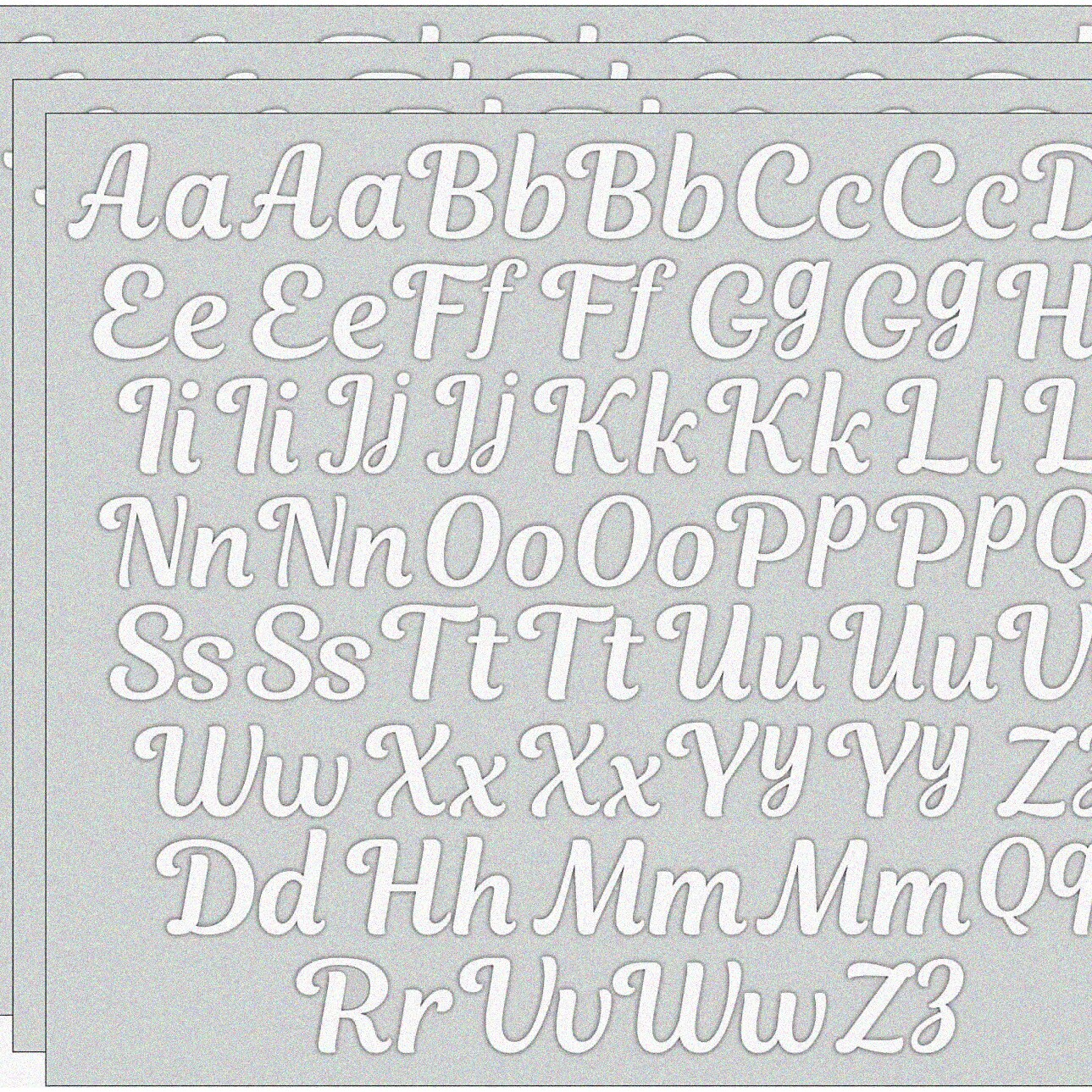 208 White Cursive Iron-On Letters, 1.5"