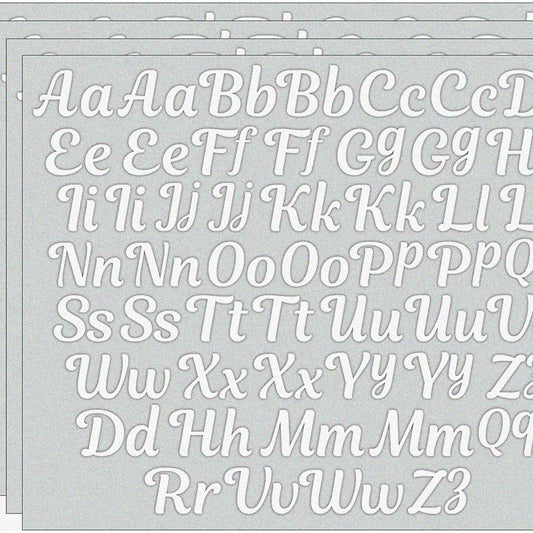208 White Cursive Iron-On Letters, 1.5"