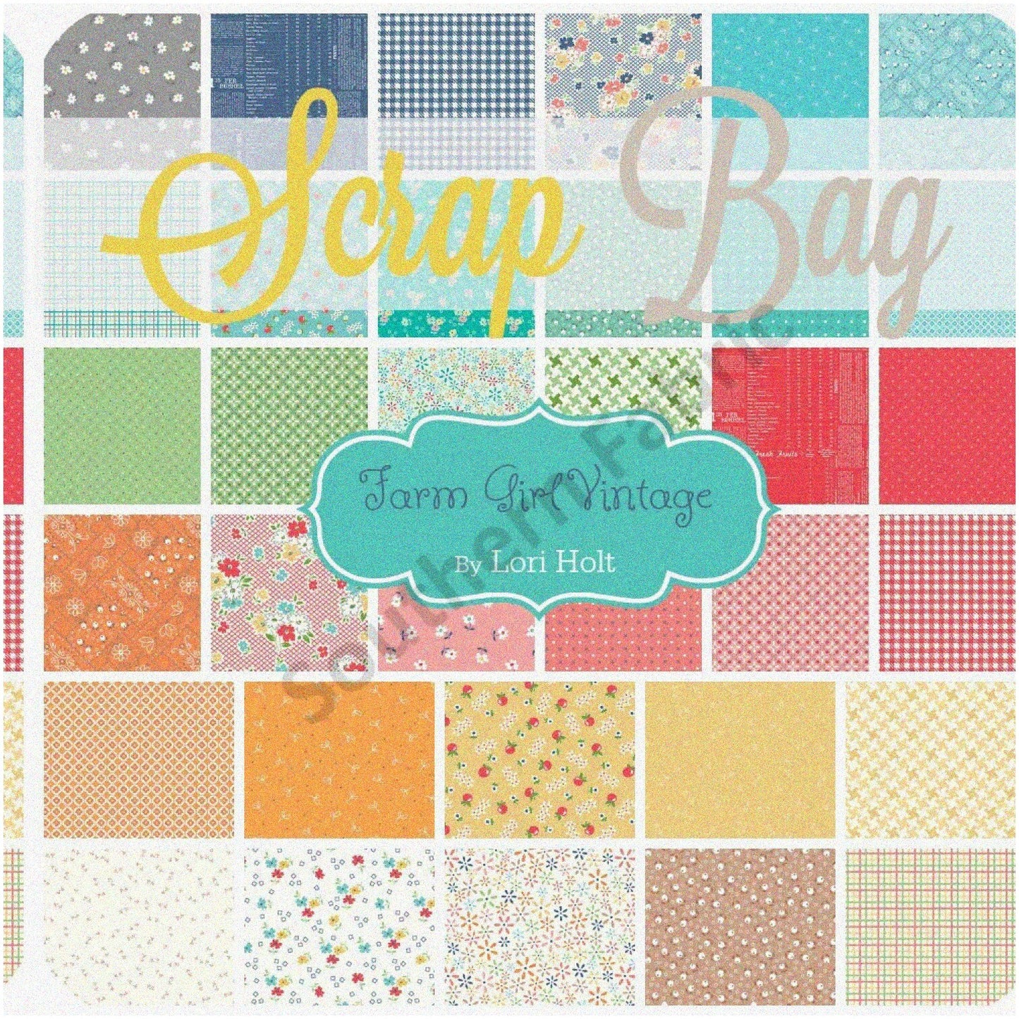 Rustic Chic Quilt Kit Farm Girl Vintage Scrap Bag 2 Yards