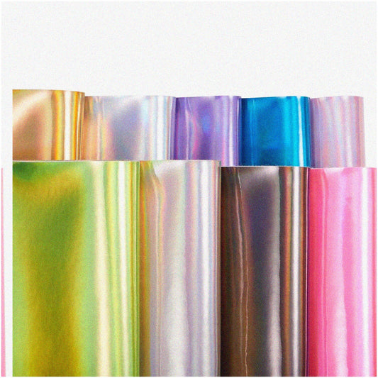 Rainbow Holo Leather Craft Pack 8" x 12" 9 Sheets