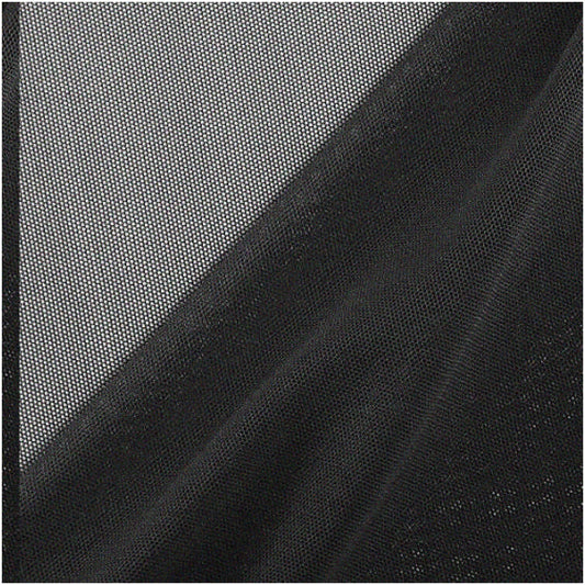 Black Nylon Spandex Mesh Fabric 60" Wide 1 Yard