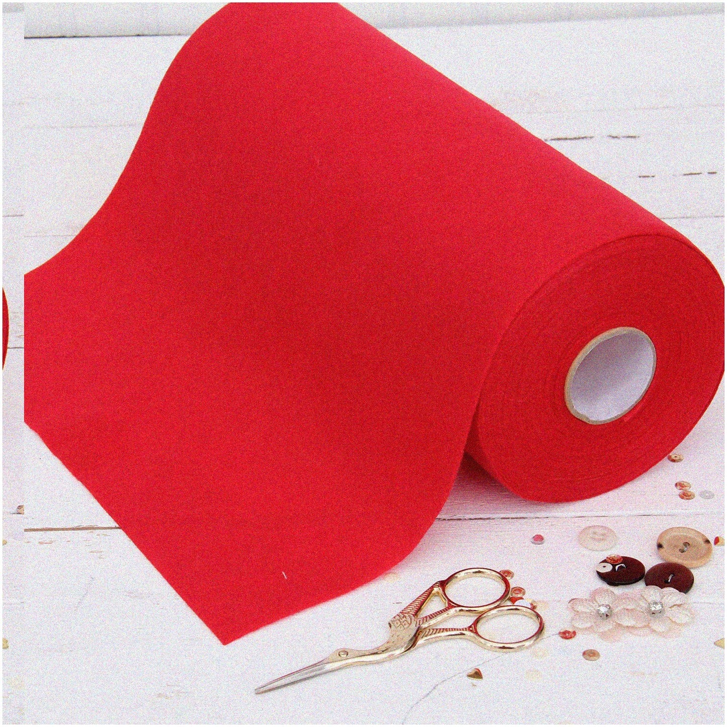 Red Wool-Like Premium Felt Roll 12"x10yd
