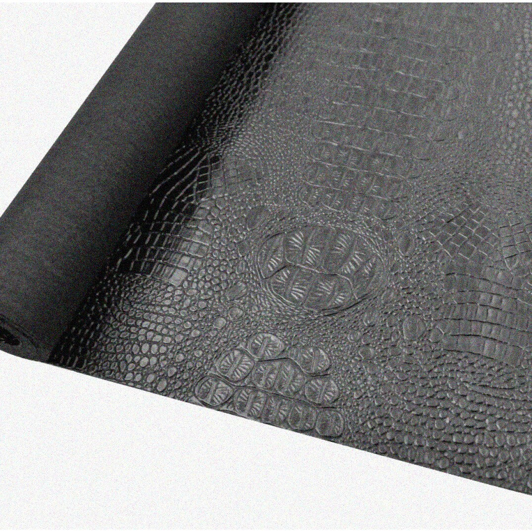 Black Faux Gator CrocTex Fabric 54" x 108" 3 yards
