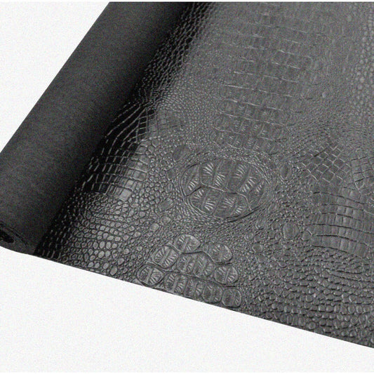 Black Faux Gator CrocTex Fabric 54" x 108" 3 yards