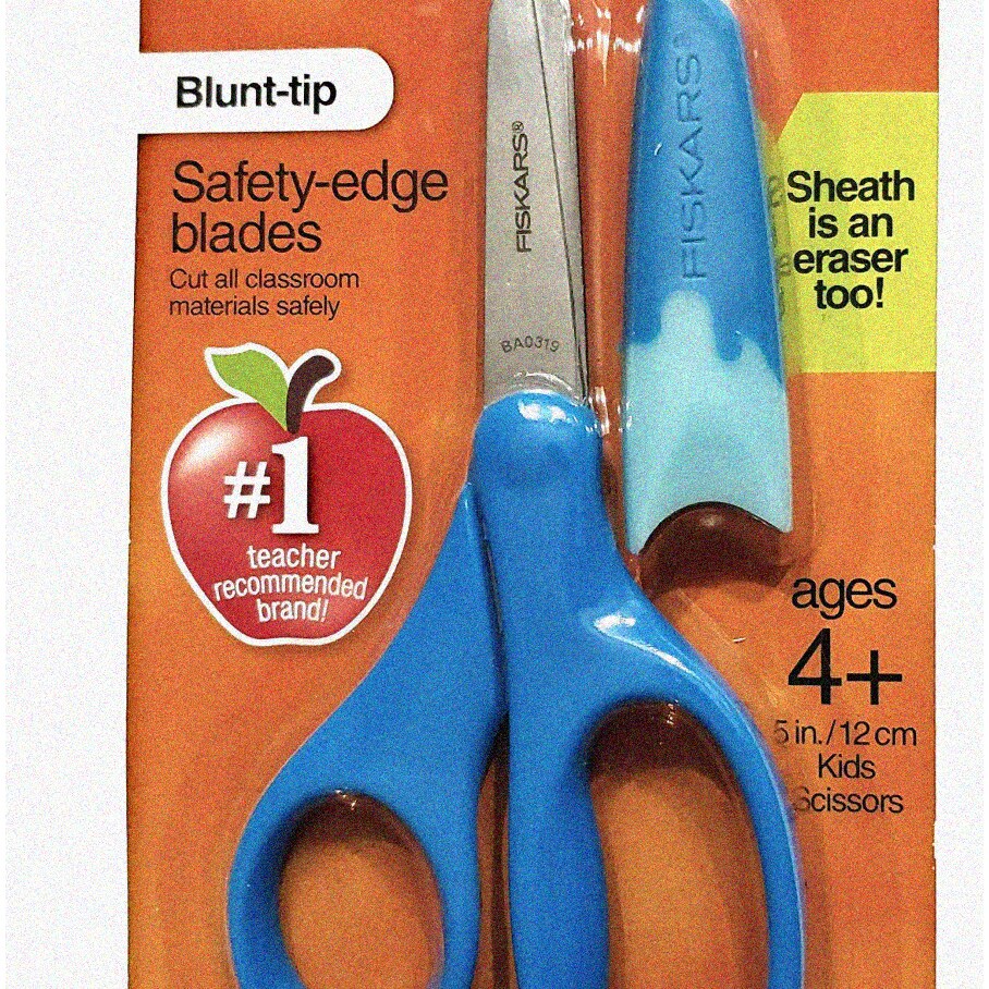 NavySharp SafeCut Scissors with Sheath and Eraser