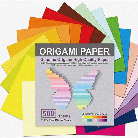 500 Sheets of Double-Sided Origami Paper 6" Colorful Collection