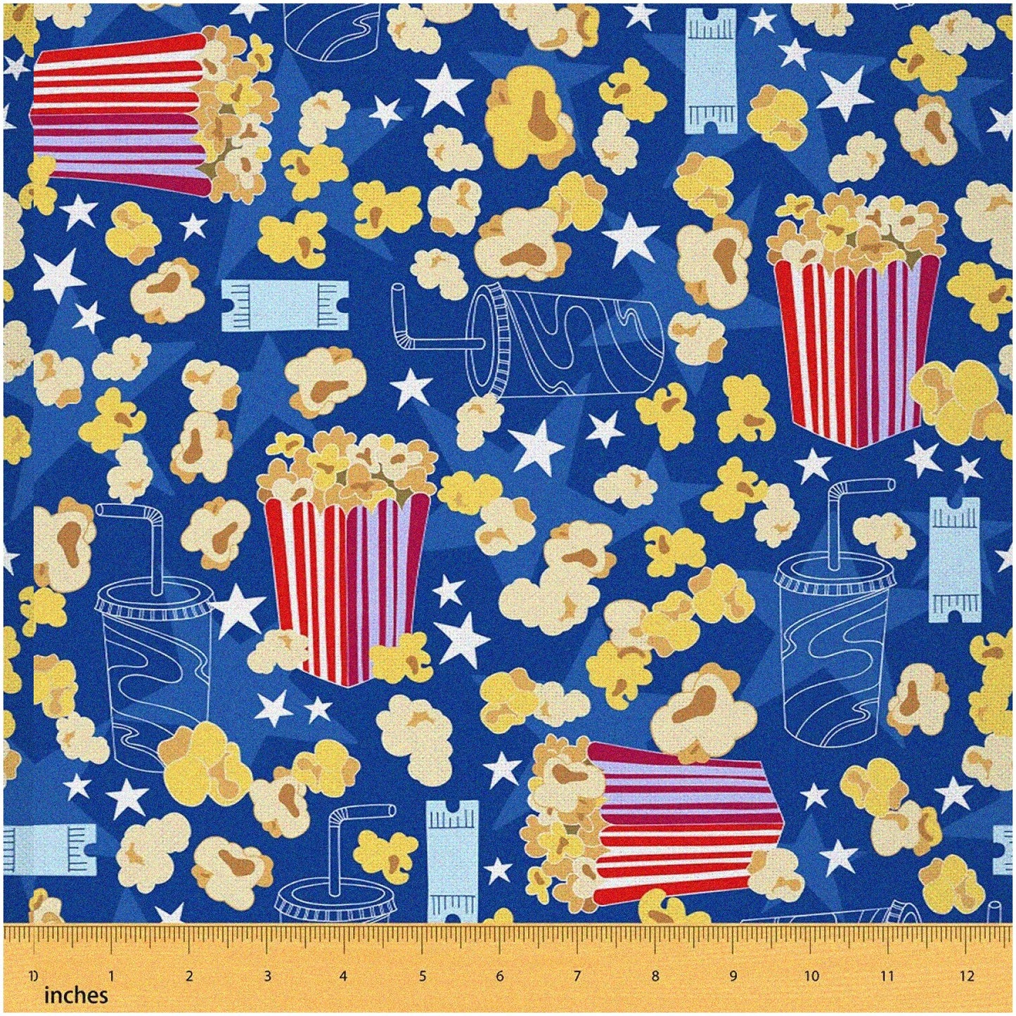 Starstruck Cinema Fabric Movie-Themed Popcorn 3 Yards