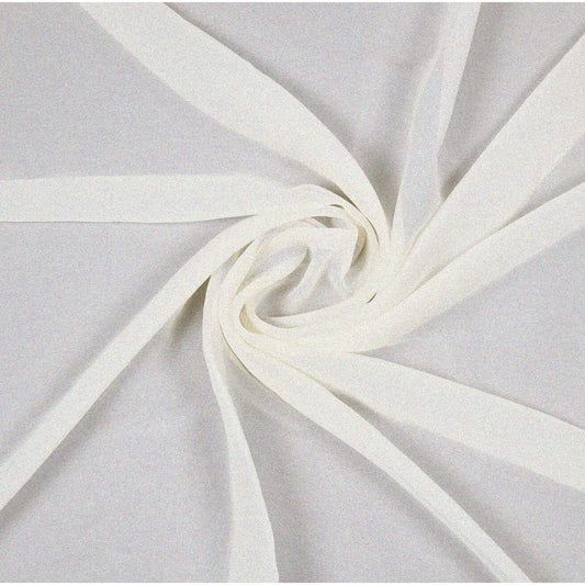 10-Yard Ivory Chiffon Fabric Pack for Bridal and Decor