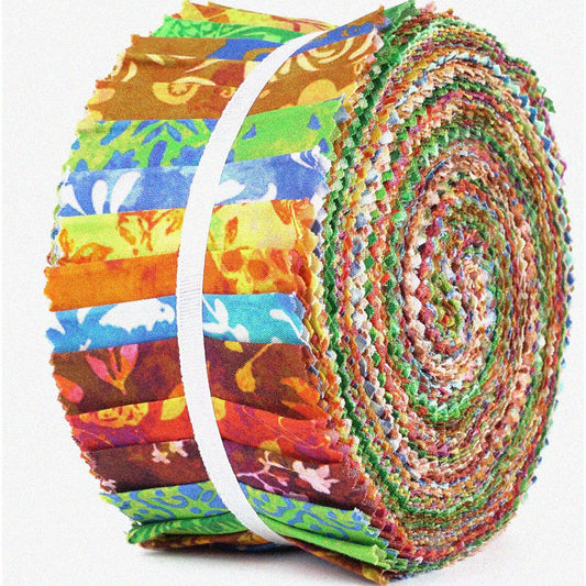Vibrant Yellow Jelly Roll 40 Cotton Fabric Strips 2.5x42in