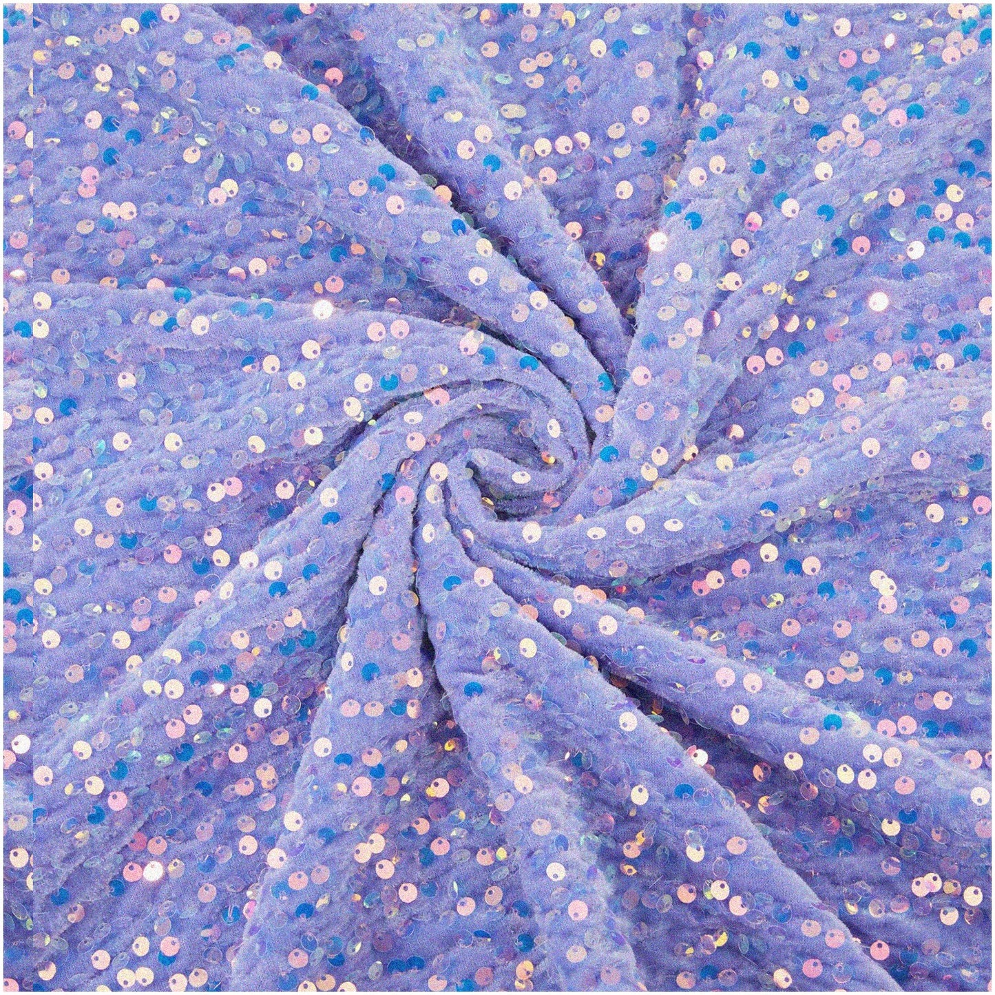 Lavender Sequin Velvet Fabric for Crafts and Sewing