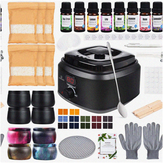 Deluxe Candle Making Kit with Wax Melter and Supplies