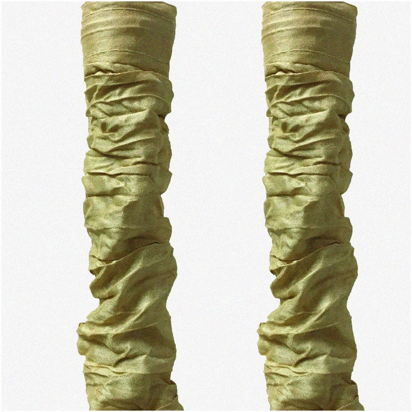 Golden Elegance Fabric Cord Chain Covers - Antique Gold, 4ft, Pack of 2