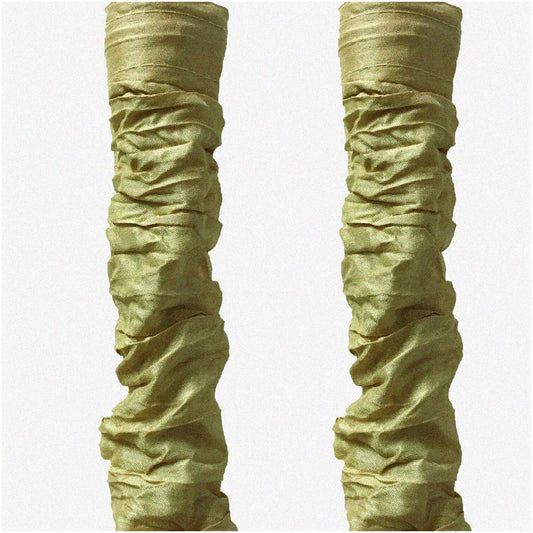 Golden Elegance Fabric Cord Chain Covers - Antique Gold, 4ft, Pack of 2