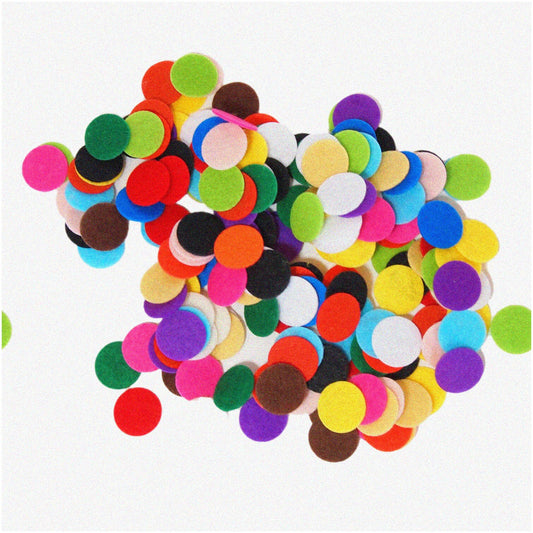 Rainbow Felt Circles, 3 Inch, Assorted, 70+ Pieces