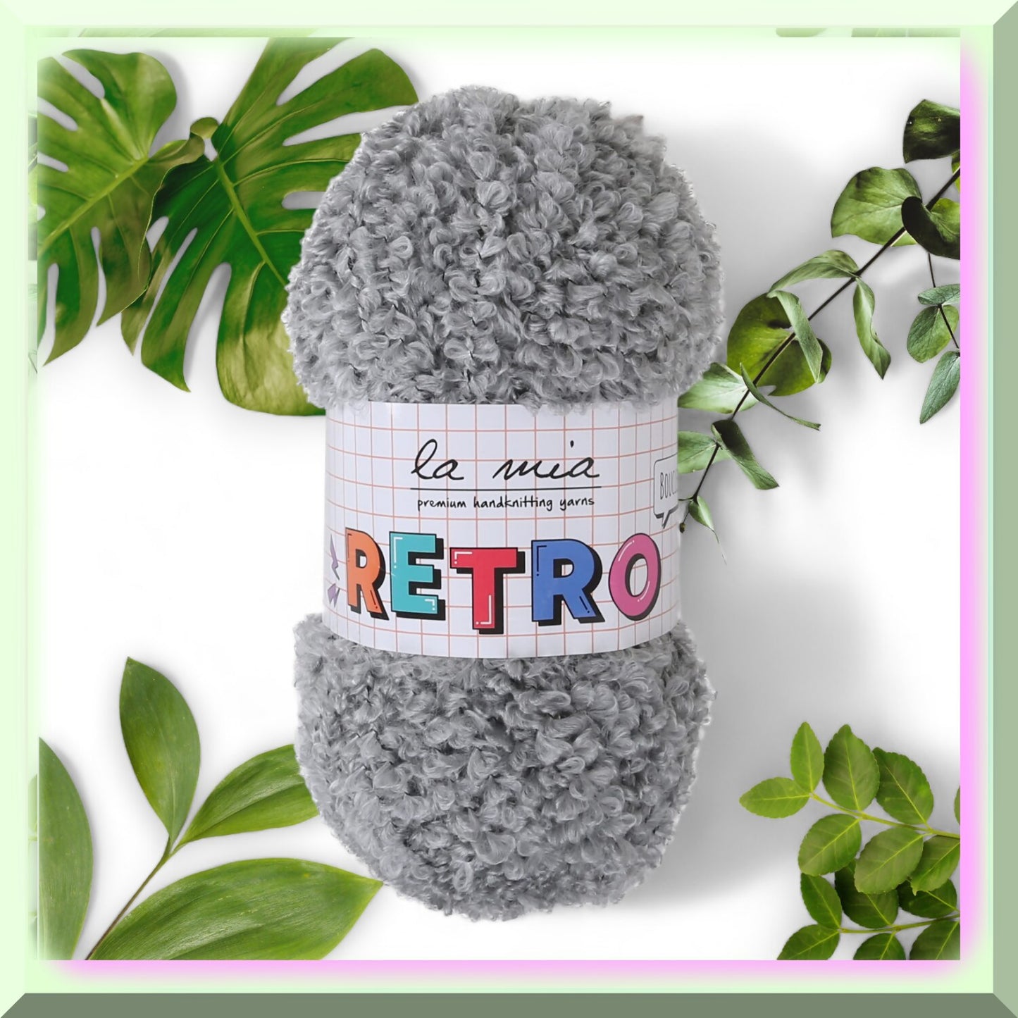 Retro FluffCurl Yarn Gray 100g 100m