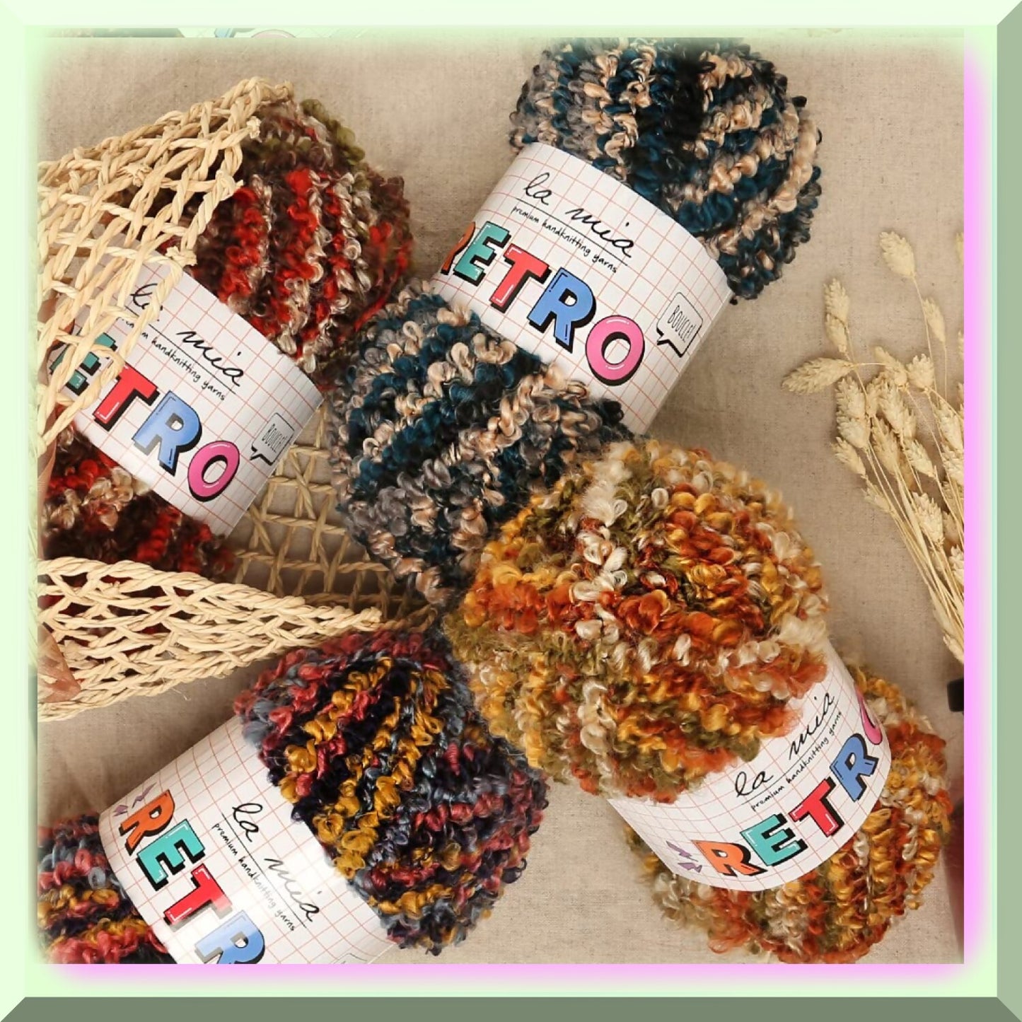 Retro FluffCurl Yarn Gray 100g 100m