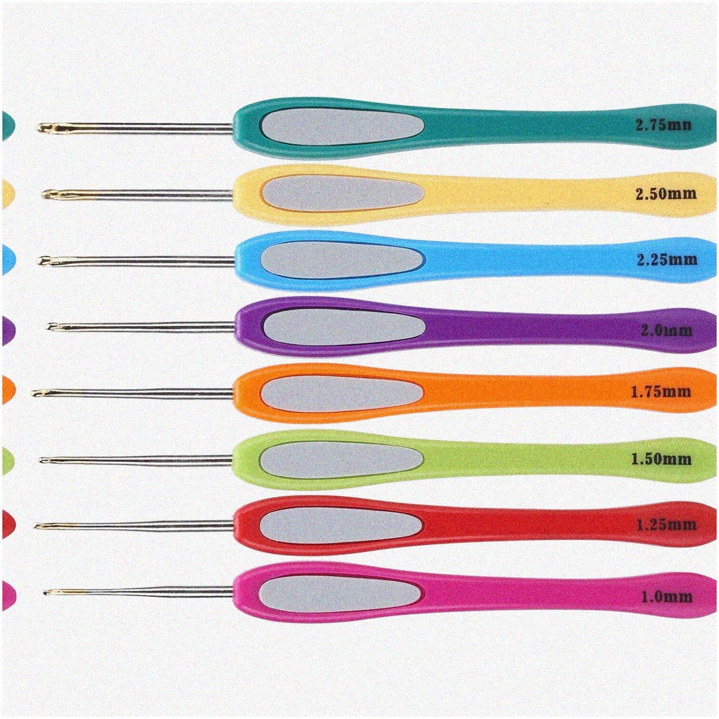 Ergonomic Crochet Hooks Set 8 Pieces Aluminum ABS