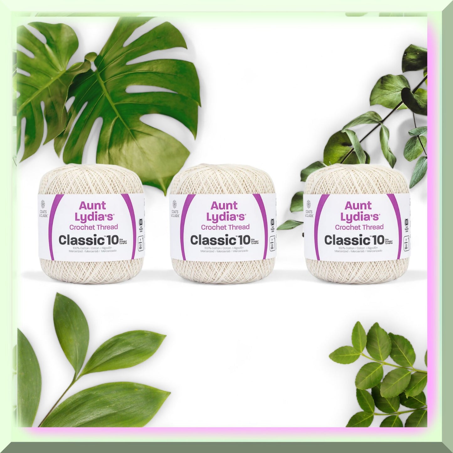 Lydia Clic Crochet Antique White Trio 3 Pack
