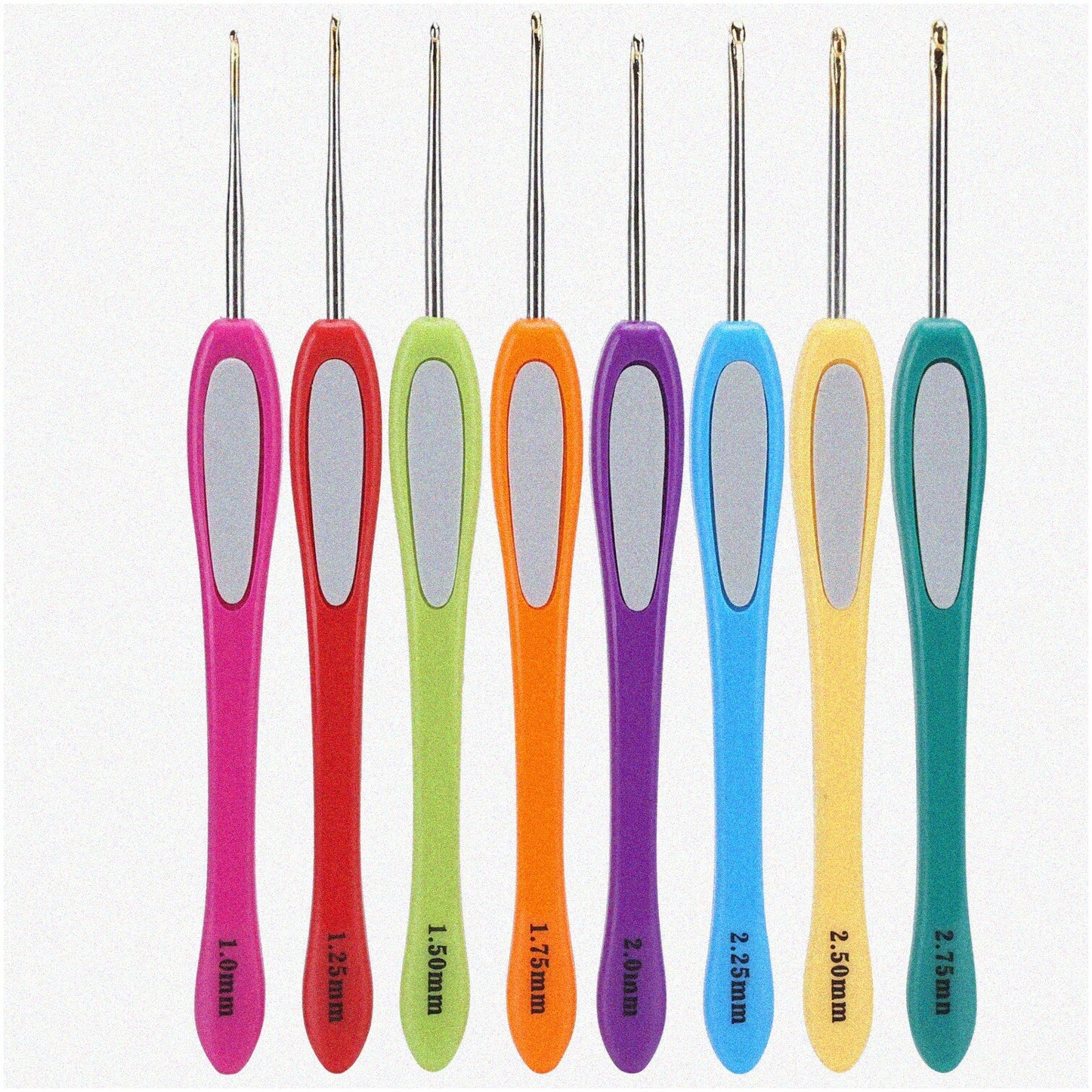 Colorful Crochet Hook Set 8 Sizes Aluminum ABS
