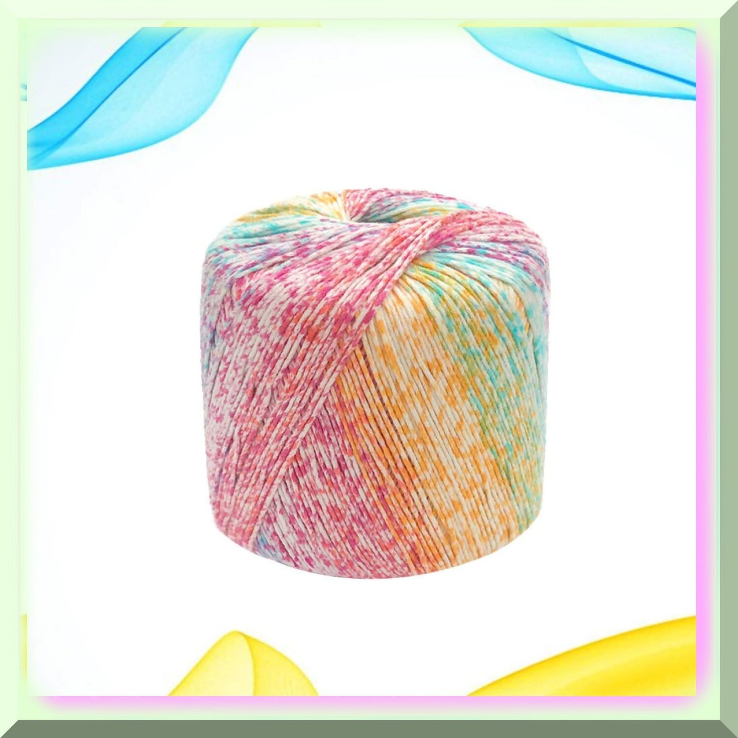 RainbowCrafts Fingering Weight Cotton Yarn 133m Multicolor