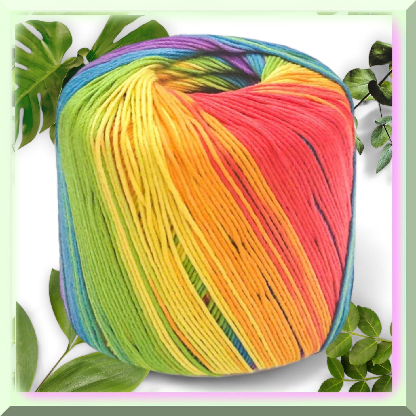 Rainbow Dreams 133M Gradient Cotton Yarn for Knitting