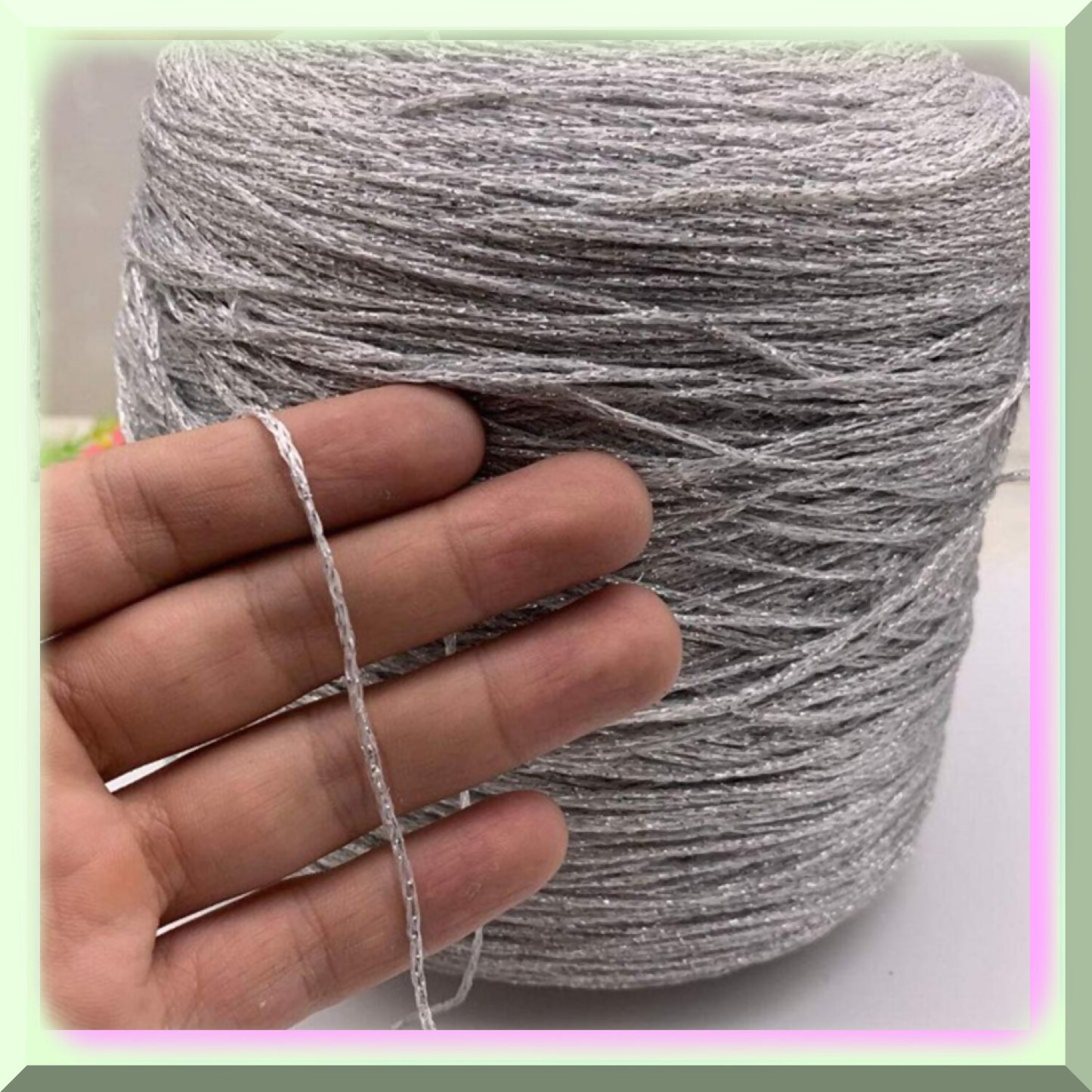 50g Silver & Gold Lurex Glitter Yarn for Crochet, Knitting, and Decor