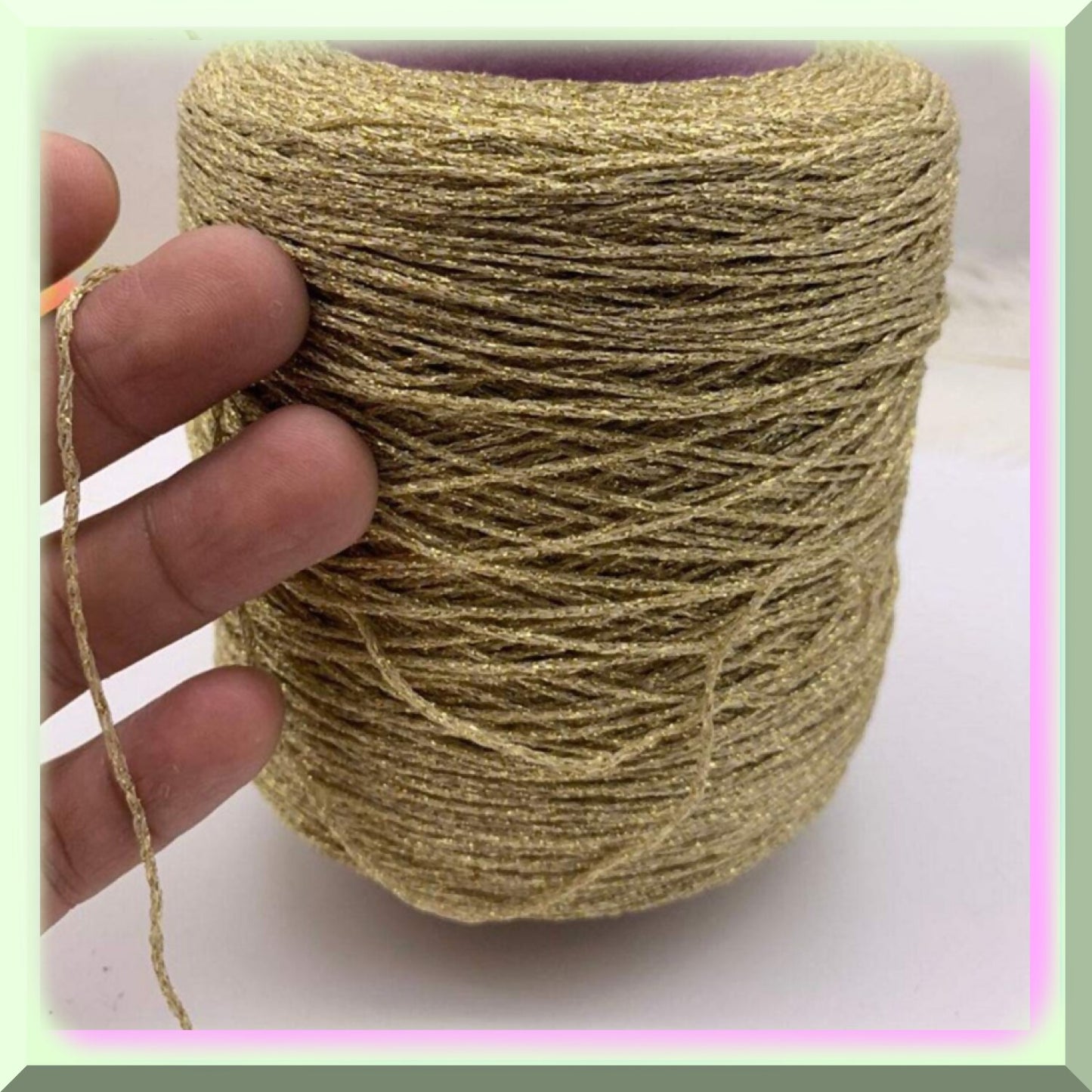 50g Silver & Gold Lurex Glitter Yarn for Crochet, Knitting, and Decor