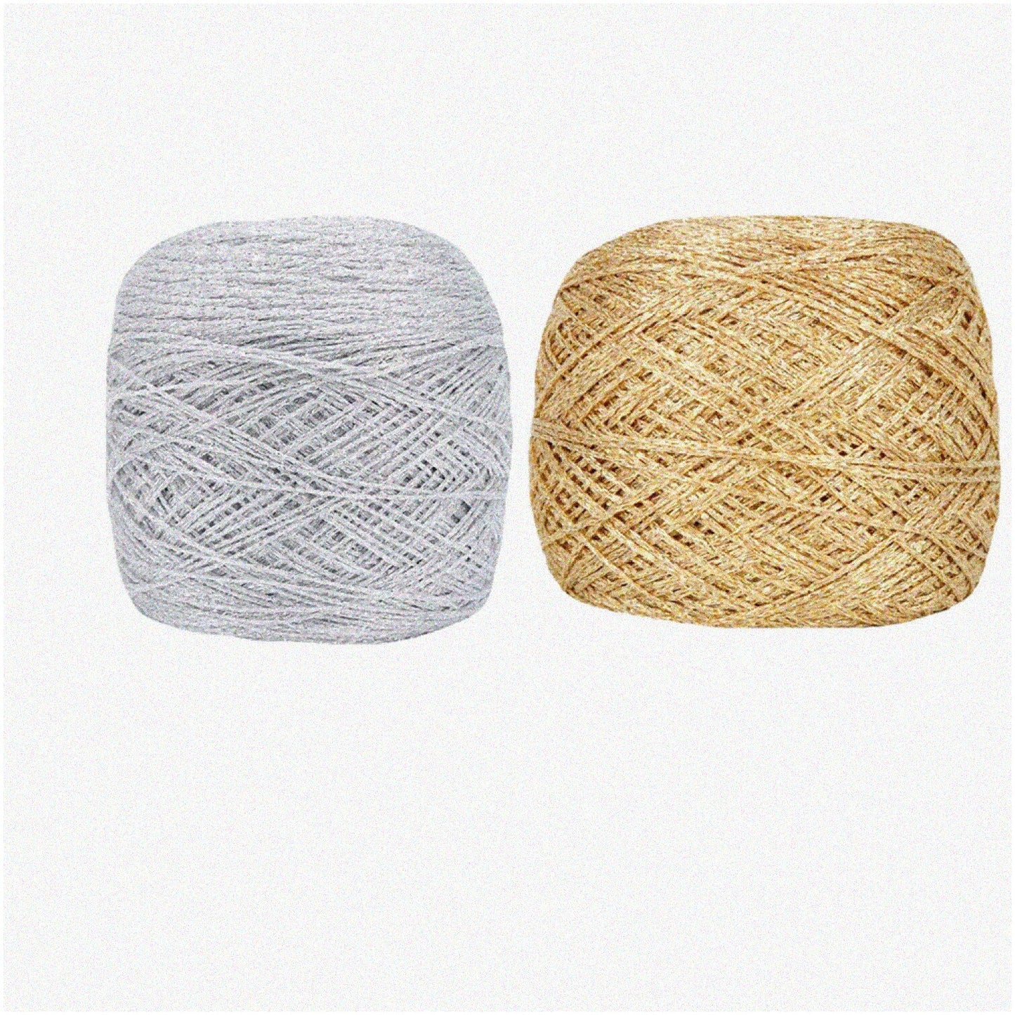 50g Silver & Gold Lurex Glitter Yarn for Crochet, Knitting, and Decor