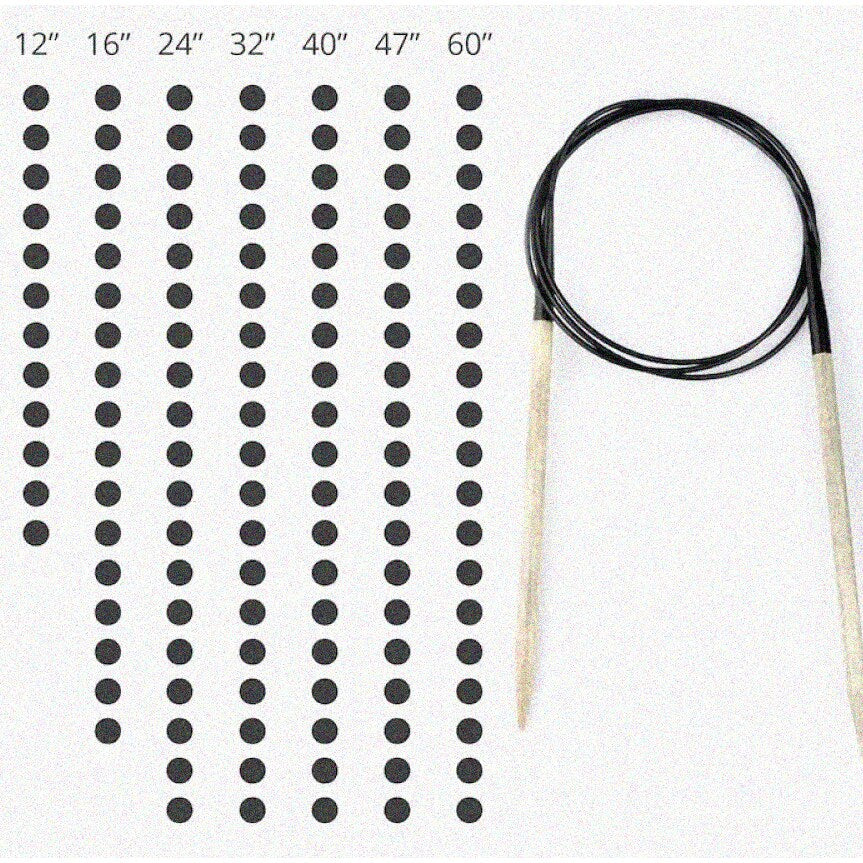 EcoCraft 24" Circular Knitting Needles Size 3 Driftwood Finish