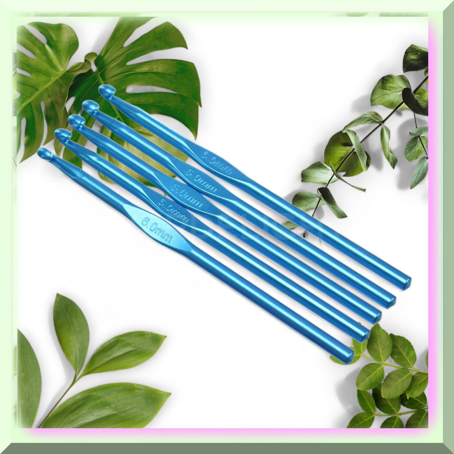 AluHook 5-Pack J Size 10 Aluminum Crochet Hooks 6"