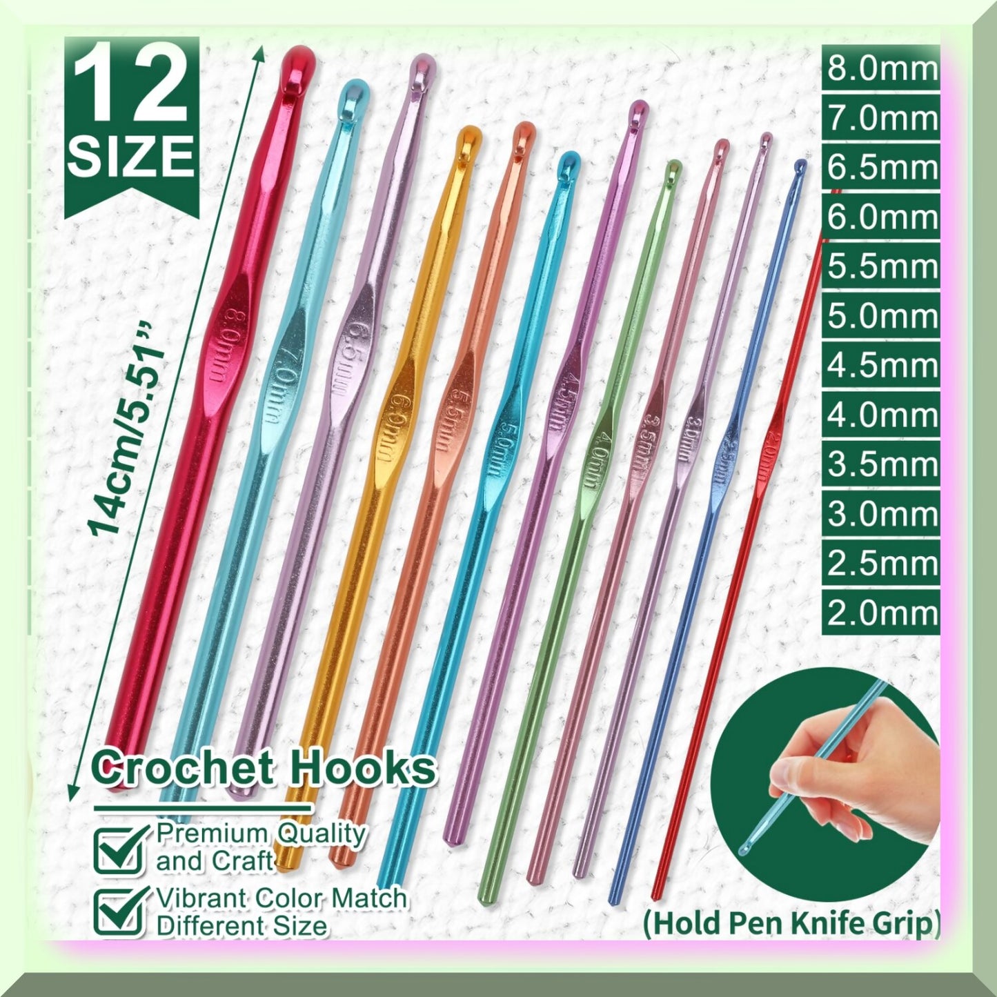 Crochet Starter Pack with 5 Yarn Balls and Hooks