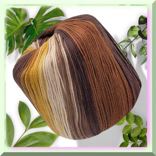 Colorful Cotton Craft Thread 133m Brown