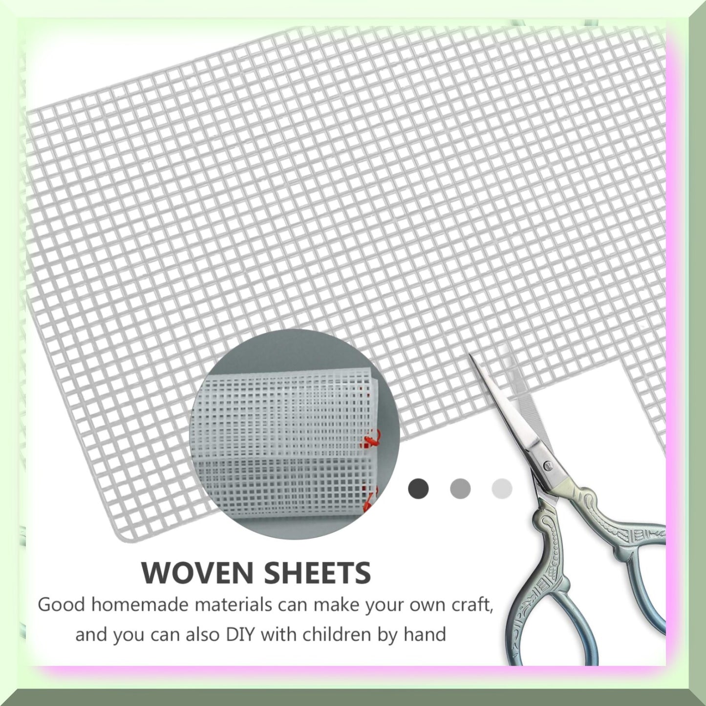 MeshCraft Clear Plastic Canvas Sheets 12 Pack