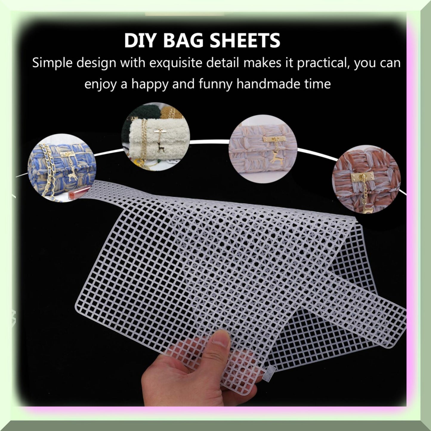 MeshCraft Clear Plastic Canvas Sheets 12 Pack