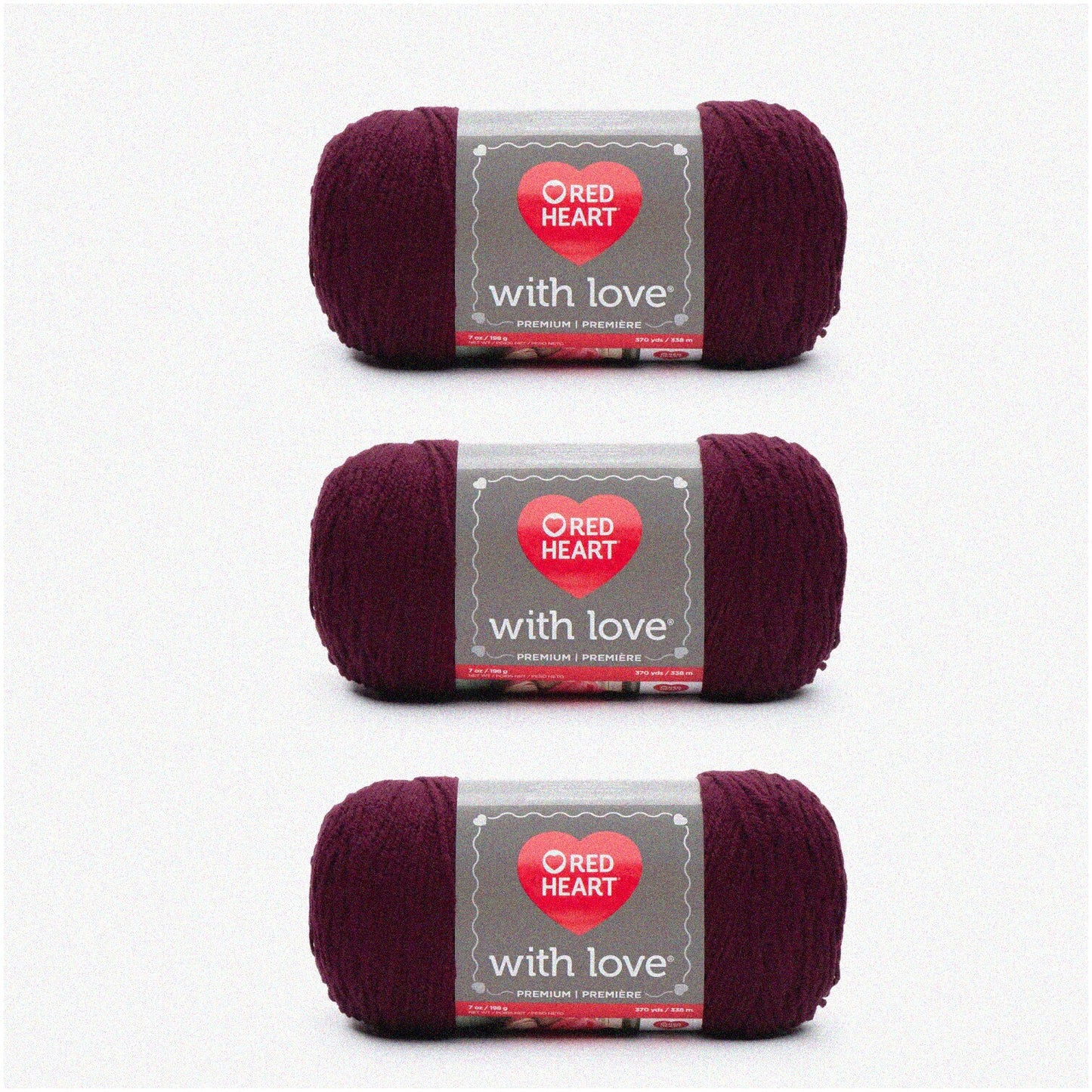 LoveCraft Merlot Yarn Trio 370 Yards Acrylic Worsted 4