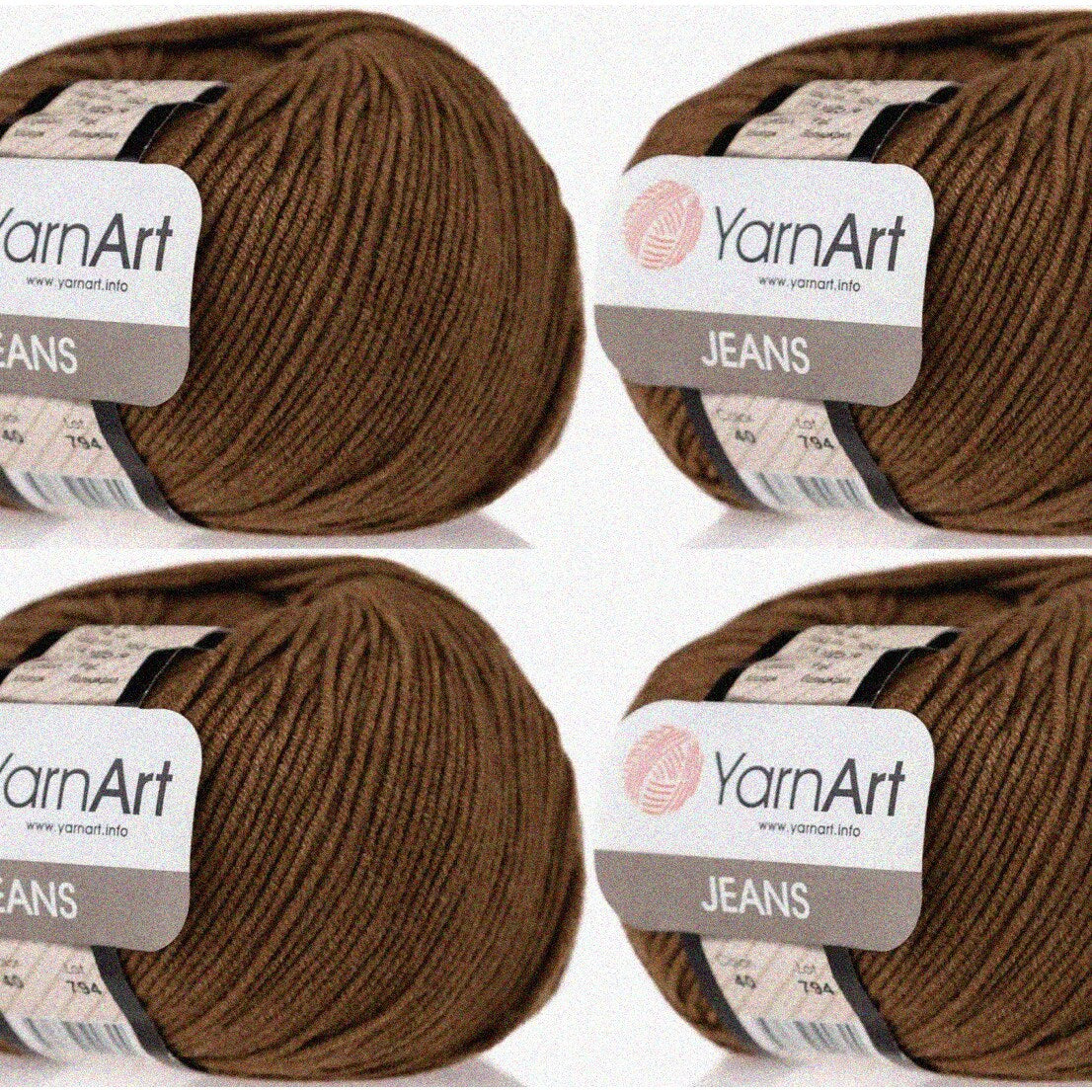 DenimCraft 4-Skein Cotton-Acrylic Yarn Set 200g 696yds