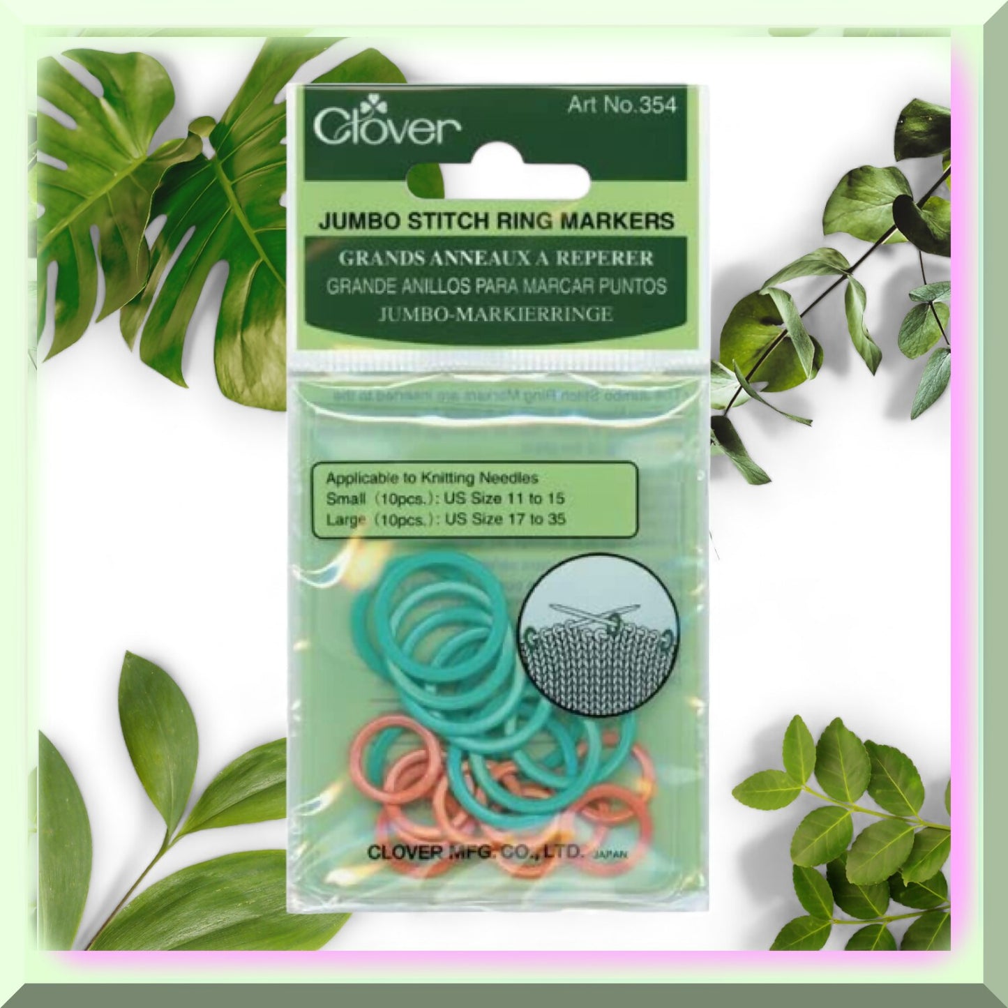 Colorful Circle Creators Knitting Ring Markers, 20 Pack